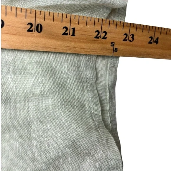 Tahari 100% Linen Women’s Tunic Top Button up Light Green Size 2X Lagenlook Flow - Picture 10 of 10